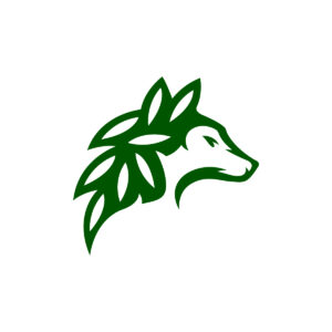 Green Wolf Logo Wolf Head Logo