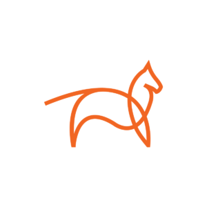 One Line Horse Logo