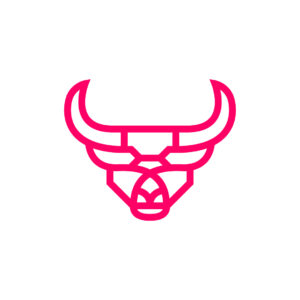 Pink Bull Logo Bull Head Logo