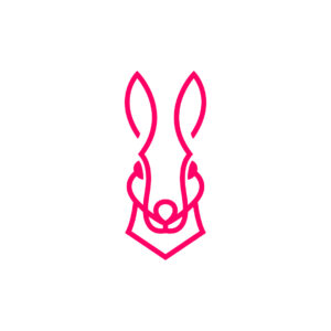 Pink Bunny Logo Pink Rabbit Logo