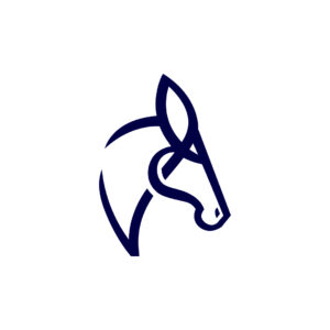Blue Horse Logo Equine Logo