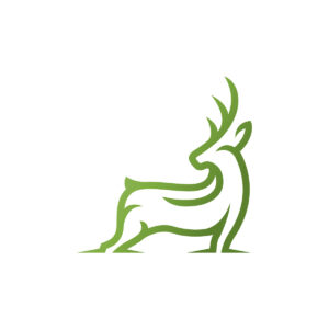 Green Deer Logo Buck Logo Design