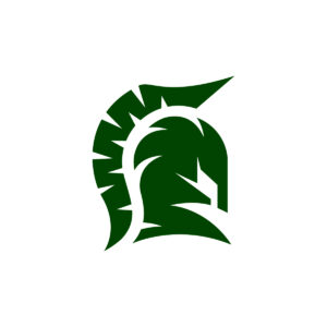 Green Spartan Helmet Logo Spartan Logo