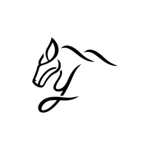 Stylish Black Horse Logo