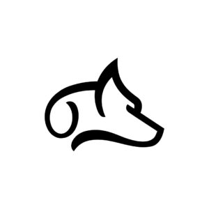 Wolf Head Logo Black Wolf Logo