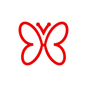 Flying Red Butterfly Logo