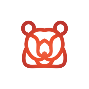 Red Grizzly Logo Bear Logo Bear Head Logo