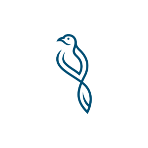 Minimalist Blue Eagle Logo