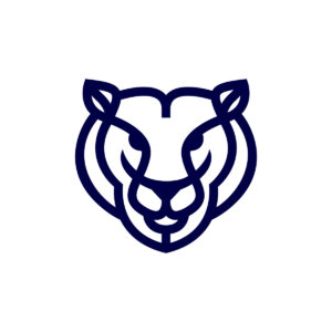 Simple Blue Tiger Logo