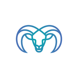Goat Head Logo Bold Ram Logo Wild Goat Logo