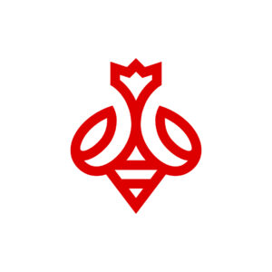 Red Royal Bee Logo