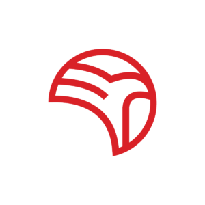 Minimalist Red Eagle Logo