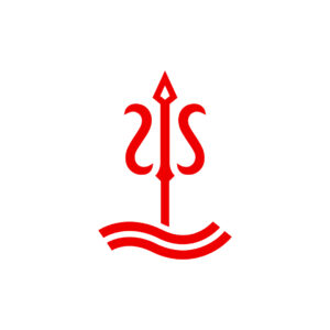 Simple Red Trident Logo Poseidon Logo