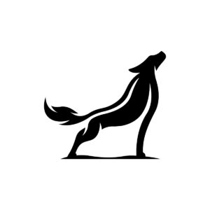 Stylized Black Wolf Logo