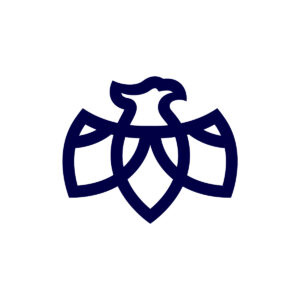 Blue Rising Eagle Logo