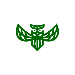 Green Flying Owl Logo