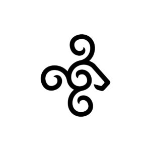 Goat Head Logo Black Goat Logo