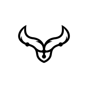 Tech Bull Logo Black Bull Head Logo