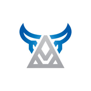 Triangle Bull Logo Alpha Bull Head Logo