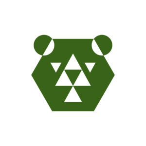 Triangles Bear Logo Bear Head Logo