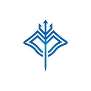 Triple Spear Manta Ray Logo