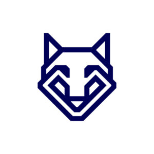 Wolf Head Logo Blue Wolf Logo