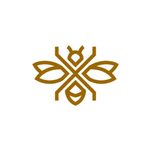 Golden Bee Logo Queen Bee Logo