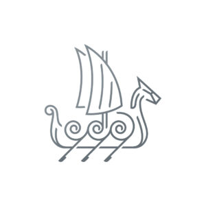 Grey Viking Boat Logo