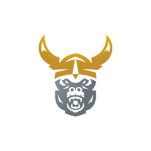 Viking Helmet Ape Logo