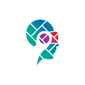 Virtual Reality Human Head Logo