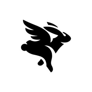 Wings Bunny Logo