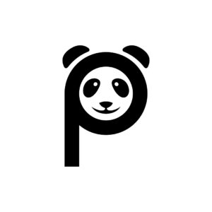 Cute Round Panda Logo