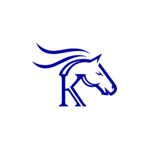 Blue Knight Horse Logo