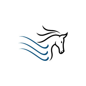 Blue Equine Logo Windy Horse Logo