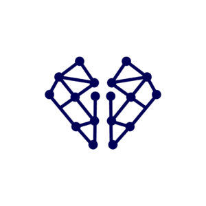 Blue Modern Brain Logo