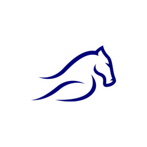 Equine Logo Blue Horse Logo