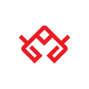 Abstract Red Mountain Logo