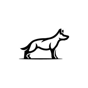 Alsatian Wolf Dog Logo Alsatian Logo