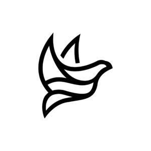 Black Dove Bird Logo