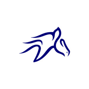 Blue Horse Logo Horse Head Logo Stallion Logo