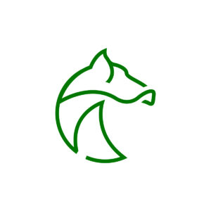 Simple Green Horse Logo