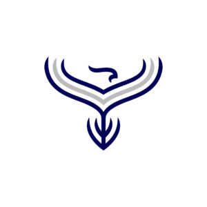 Grey Blue Phoenix Logo