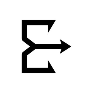 Letter E Trident Logo