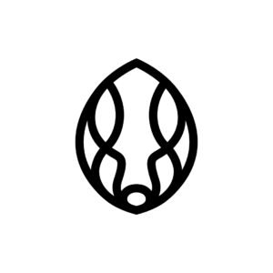 Wolf Head Logo Minimalist Black Wolf Logo