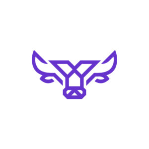 Modern Blue Bull Logo Bull Head Logo