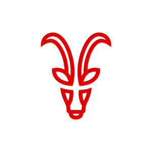 Red Goat Logo Goat Head Logo
