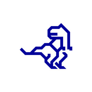 Blue Dino Logo Dinosaur Logo