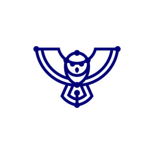 Blue Dots Owl Logo