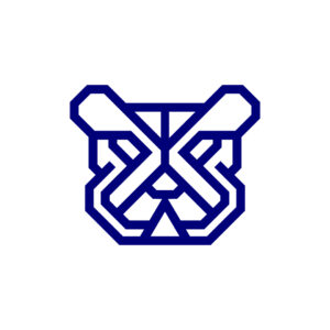 Modern Blue Bulldog Logo