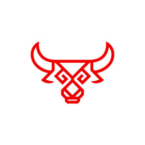 Bull Head Logo Modern Red Bull Logo